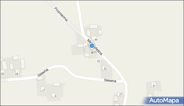 Celiny, Międzyleśna, 35, mapa Celiny