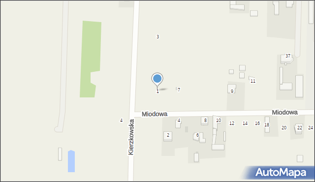 Cerekiew, Miodowa, 1, mapa Cerekiew