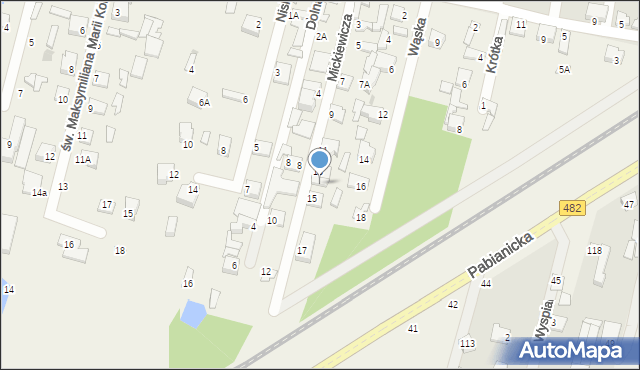 Chechło Pierwsze, Mickiewicza Adama, 13a, mapa Chechło Pierwsze