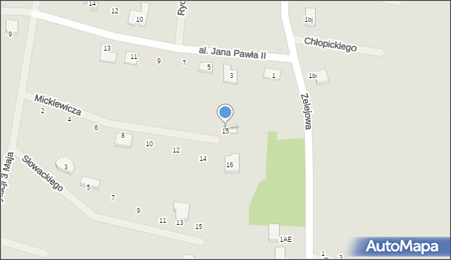 Chęciny, Mickiewicza Adama, 15, mapa Chęciny
