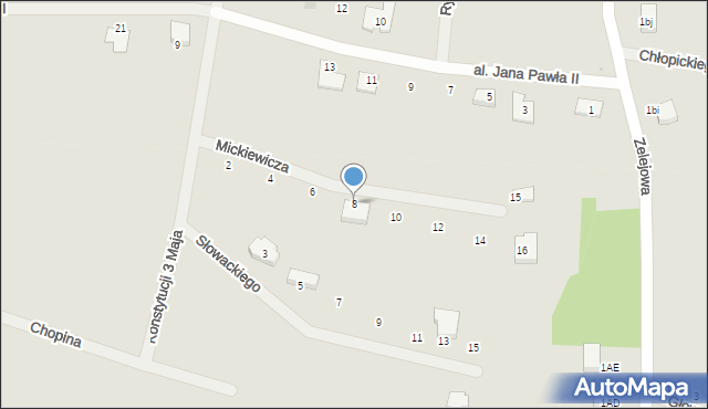 Chęciny, Mickiewicza Adama, 8, mapa Chęciny