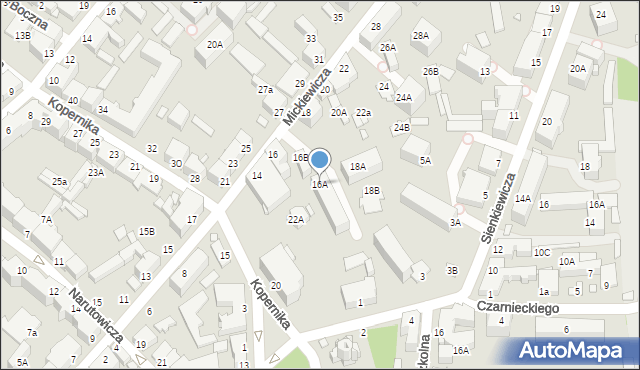 Chełm, Mickiewicza Adama, 16A, mapa Chełma
