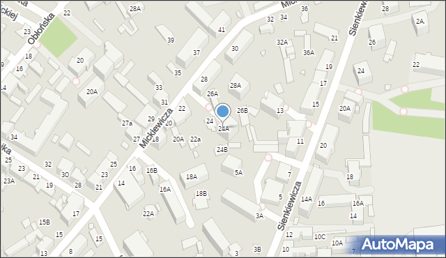Chełm, Mickiewicza Adama, 24A, mapa Chełma