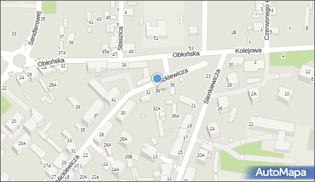 Chełm, Mickiewicza Adama, 34, mapa Chełma
