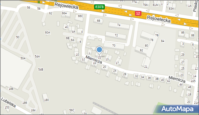 Chełm, Miernicza, 11, mapa Chełma