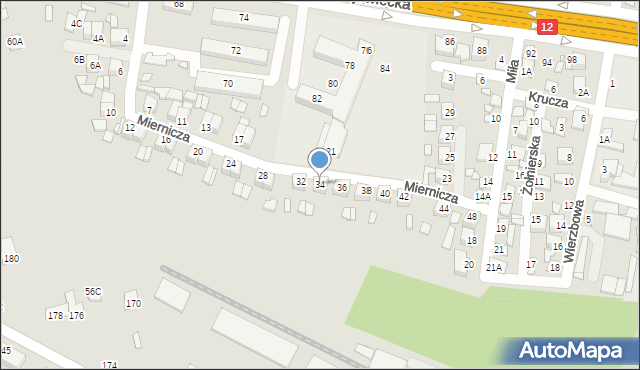 Chełm, Miernicza, 34, mapa Chełma