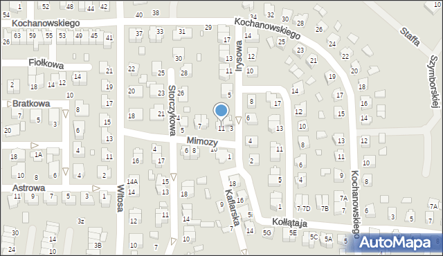 Chełm, Mimozy, 11, mapa Chełma