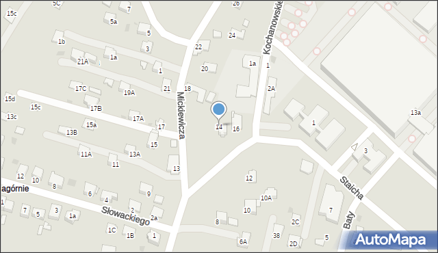 Chełmek, Mickiewicza Adama, 14, mapa Chełmek