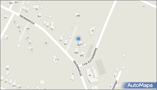 Chełmek, Mickiewicza Adama, 46A, mapa Chełmek