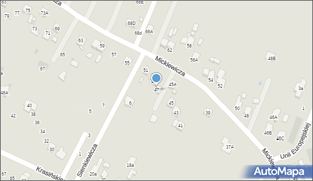 Chełmek, Mickiewicza Adama, 47, mapa Chełmek