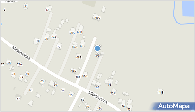 Chełmek, Mickiewicza Adama, 66, mapa Chełmek