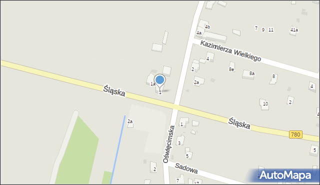 Chełmek, Mieszka I, 1, mapa Chełmek