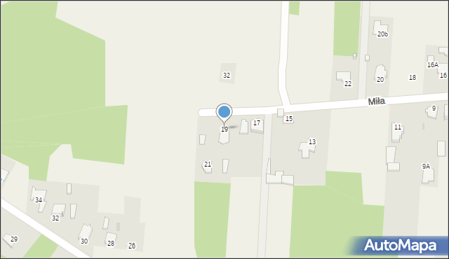 Chmielów, Miła, 19, mapa Chmielów