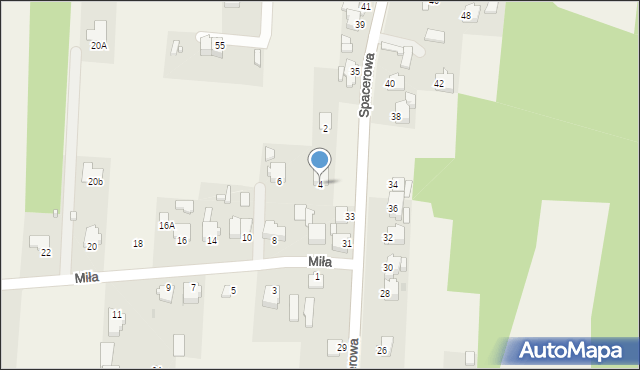 Chmielów, Miła, 4, mapa Chmielów