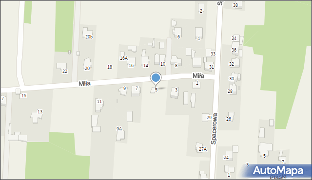 Chmielów, Miła, 5, mapa Chmielów