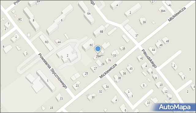 Choroszcz, Mickiewicza Adama, 29A, mapa Choroszcz