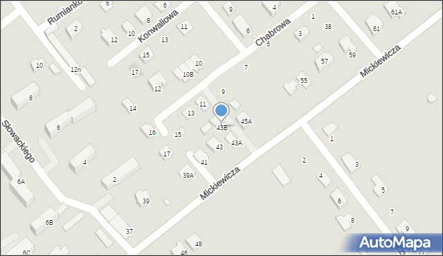 Choroszcz, Mickiewicza Adama, 43B, mapa Choroszcz