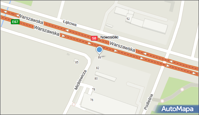 Choroszcz, Mickiewicza Adama, 84, mapa Choroszcz