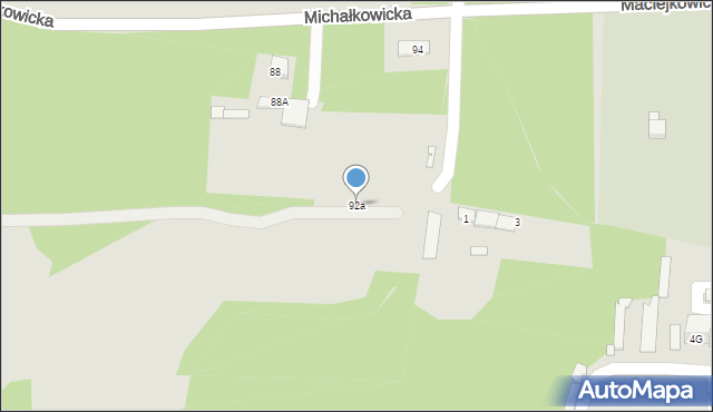 Chorzów, Michałkowicka, 92a, mapa Chorzów