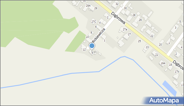 Chróścice, Mickiewicza Adama, 3, mapa Chróścice
