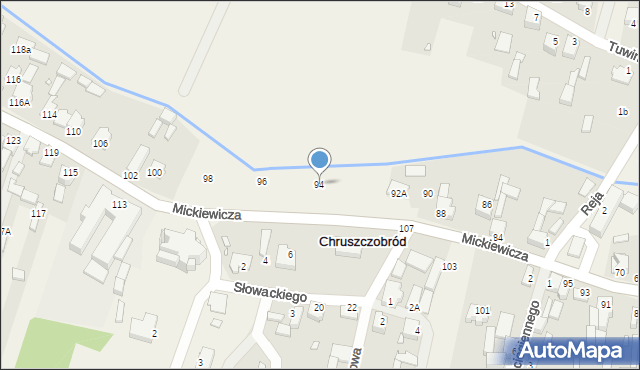 Chruszczobród, Mickiewicza Adama, 94, mapa Chruszczobród
