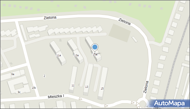 Chrzanów, Mieszka I, 15a, mapa Chrzanów