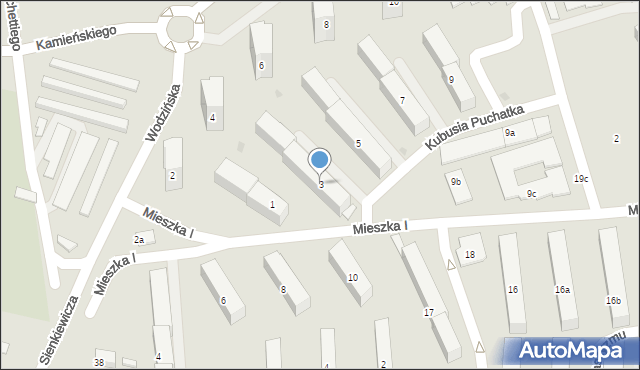 Chrzanów, Mieszka I, 3, mapa Chrzanów