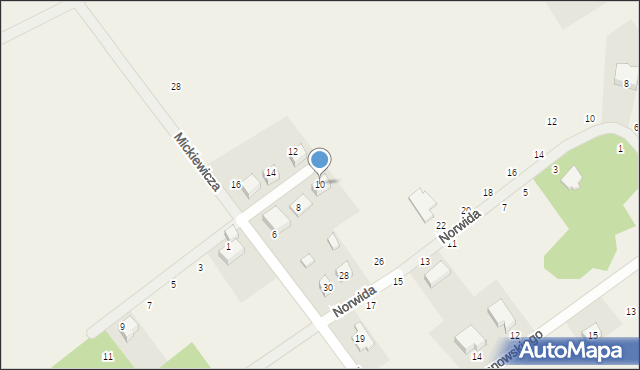 Chwałowice, Mickiewicza Adama, 10, mapa Chwałowice