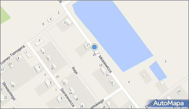 Chwałowice, Mickiewicza Adama, 15, mapa Chwałowice