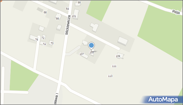 Chwaszczyno, Mickiewicza Adama, 105, mapa Chwaszczyno