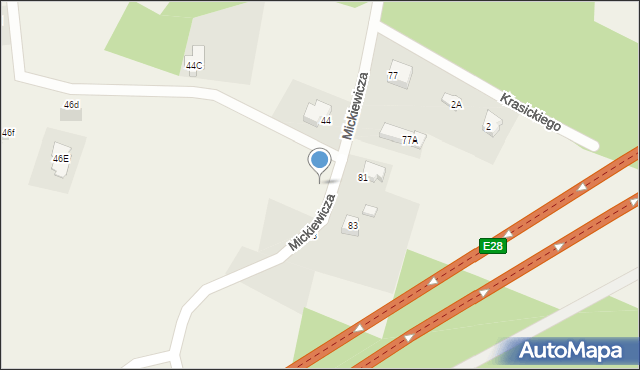 Chwaszczyno, Mickiewicza Adama, 46, mapa Chwaszczyno