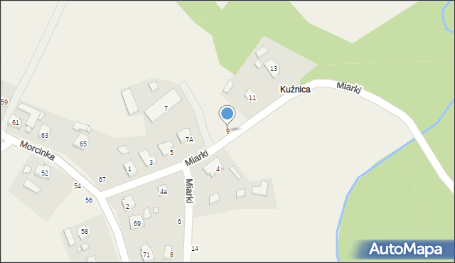 Chwostek, Miarki Karola, 9, mapa Chwostek