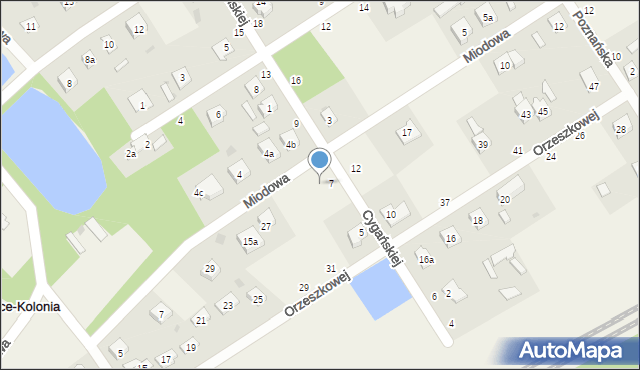 Chylice-Kolonia, Miodowa, 21, mapa Chylice-Kolonia