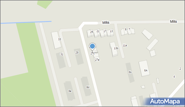 Ciechanów, Miła, 27c, mapa Ciechanów