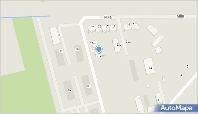 Ciechanów, Miła, 27e, mapa Ciechanów