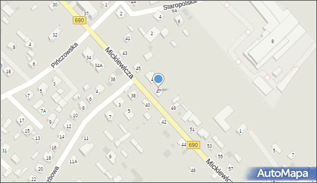 Ciechanowiec, Mickiewicza Adama, 47, mapa Ciechanowiec