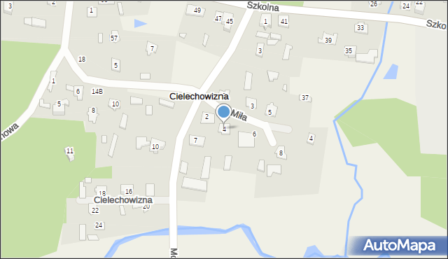 Cielechowizna, Miła, 4, mapa Cielechowizna