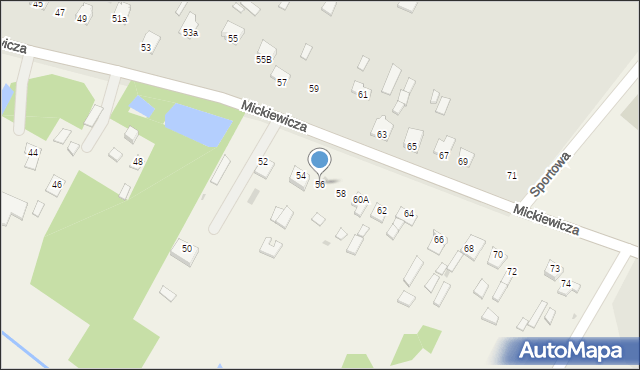 Cieszanów, Mickiewicza Adama, 56, mapa Cieszanów