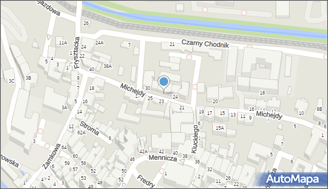 Cieszyn, Michejdy Jana, dr., 26, mapa Cieszyna