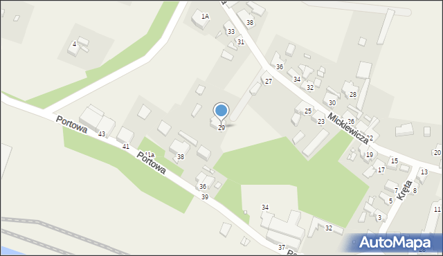 Cigacice, Mickiewicza Adama, 29, mapa Cigacice