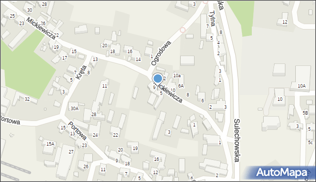 Cigacice, Mickiewicza Adama, 7, mapa Cigacice