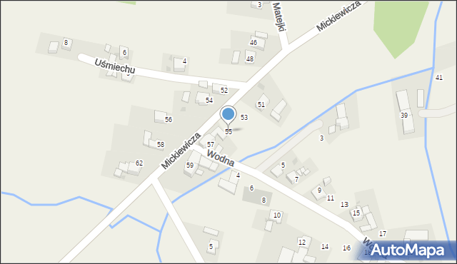Cisek, Mickiewicza Adama, 55, mapa Cisek