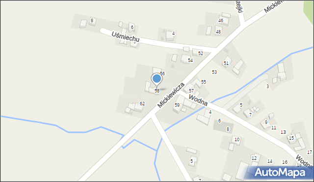 Cisek, Mickiewicza Adama, 58, mapa Cisek