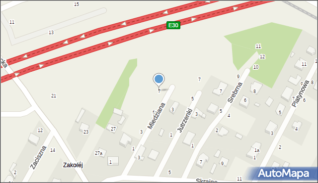 Cisie, Miedziana, 7, mapa Cisie