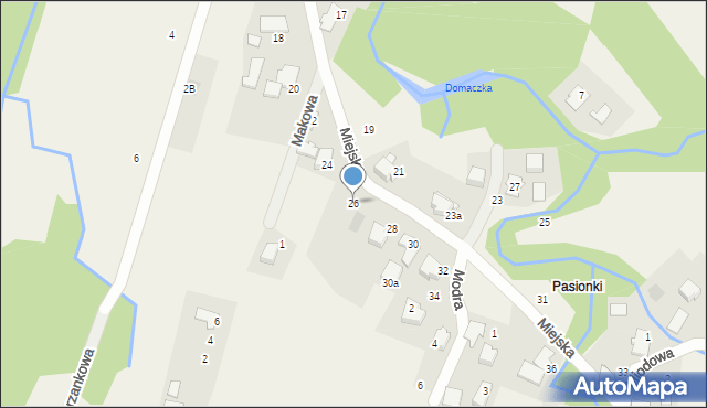 Czaniec, Miejska, 26, mapa Czaniec