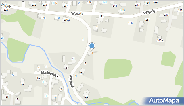 Czaniec, Miejska, 3, mapa Czaniec