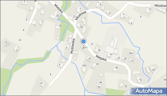 Czaniec, Miejska, 40, mapa Czaniec