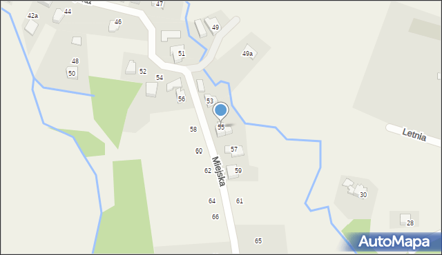 Czaniec, Miejska, 55, mapa Czaniec