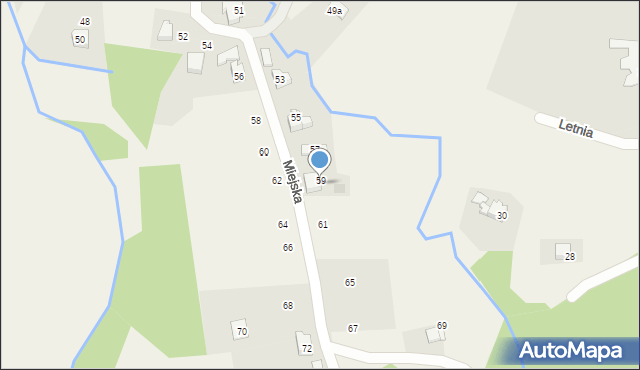 Czaniec, Miejska, 59, mapa Czaniec