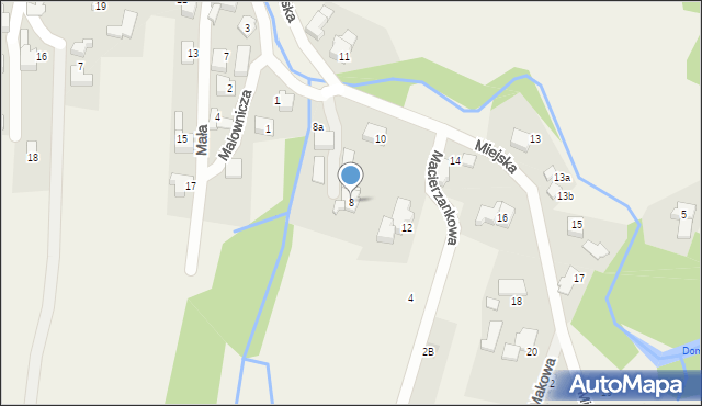 Czaniec, Miejska, 8, mapa Czaniec